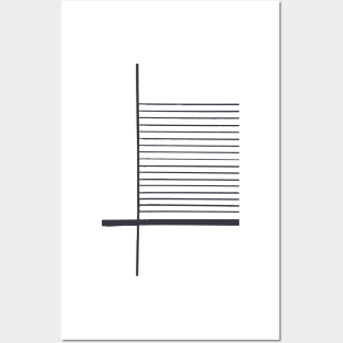 Concrete Stripe Blue Posters and Art